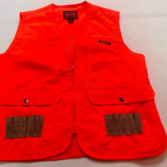 ~~Gamehide Blaze Orange Hunting Vest Men's M Quilted Padded Shell Pocket Safety - Picture 1 of 5